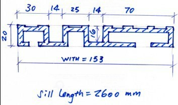 Aluminum Double-Groove Sill
		